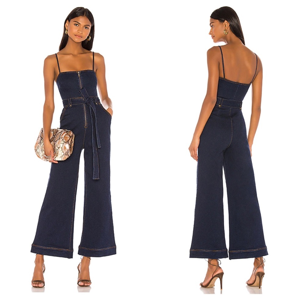 Lovers + Friends Thomas denim Jean Jumpsuit XL